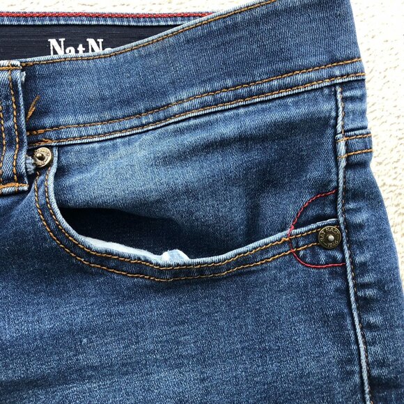 Nat Nast Men Jeans Size 32x30 Slim Straight Leg Casual Blue Denim Cotton Stretch - Picture 10 of 16